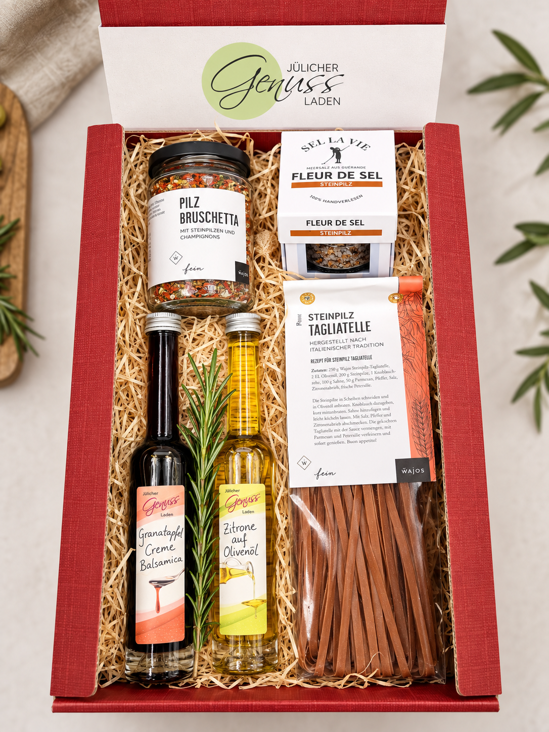 Herbstgenuss – Feinkost Geschenkbox mit Steinpilz