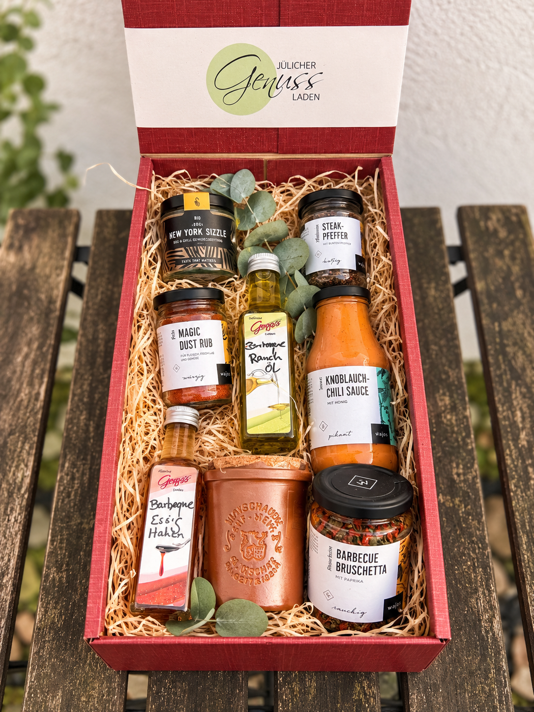 Grillmeister – BBQ Geschenkbox für Fleisch, Fisch & Gemüse
