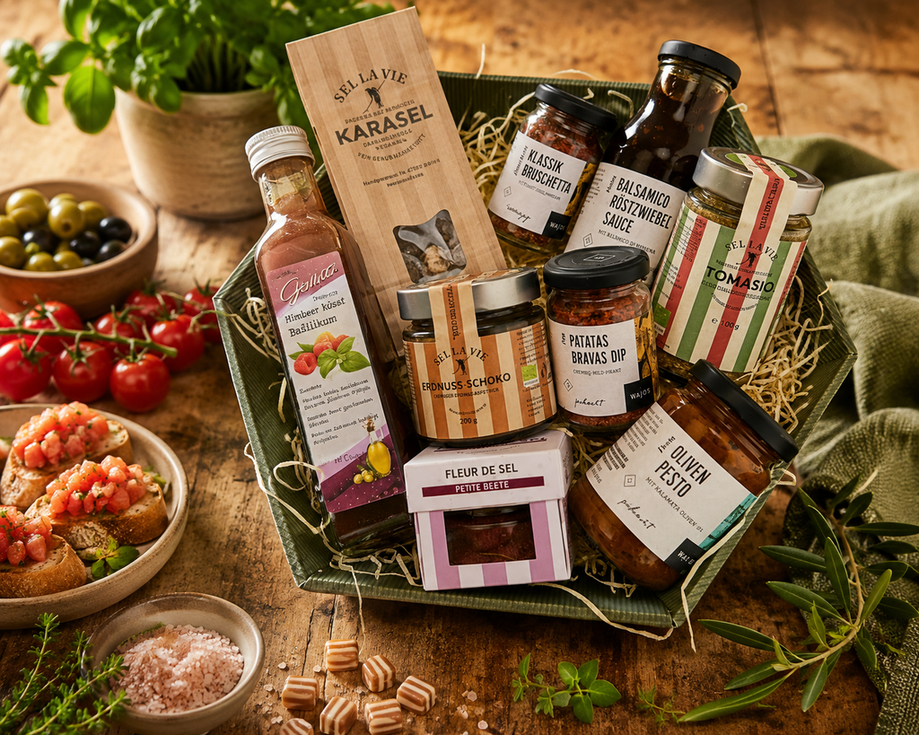 Veganer Geschenkkorb – Feinkost Geschenkset
