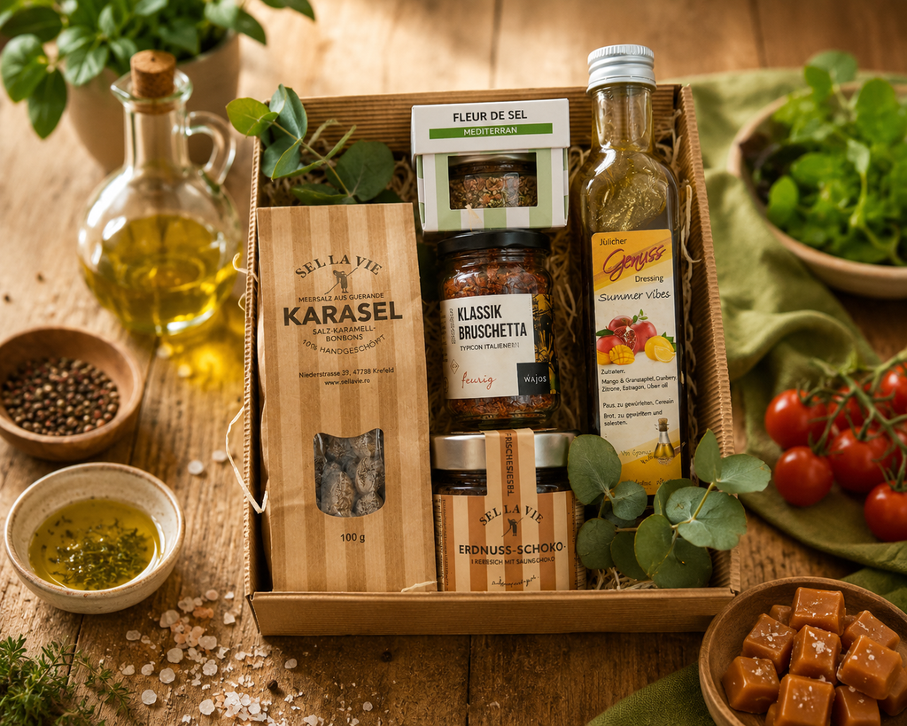 Veganer Geschenkkorb – Feinkost Geschenkset