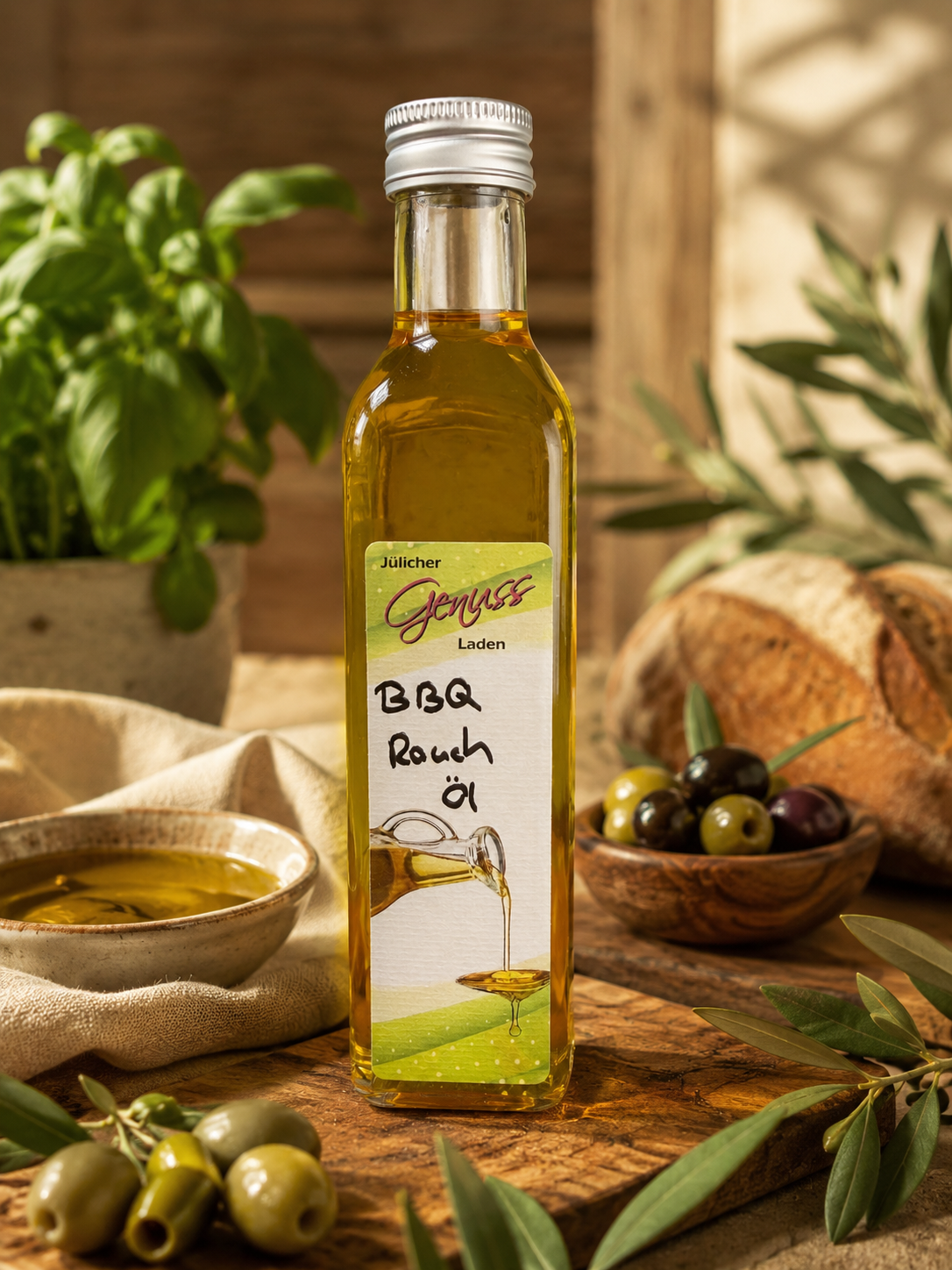 BBQ Rauchöl – Smoked Olive & Garlic