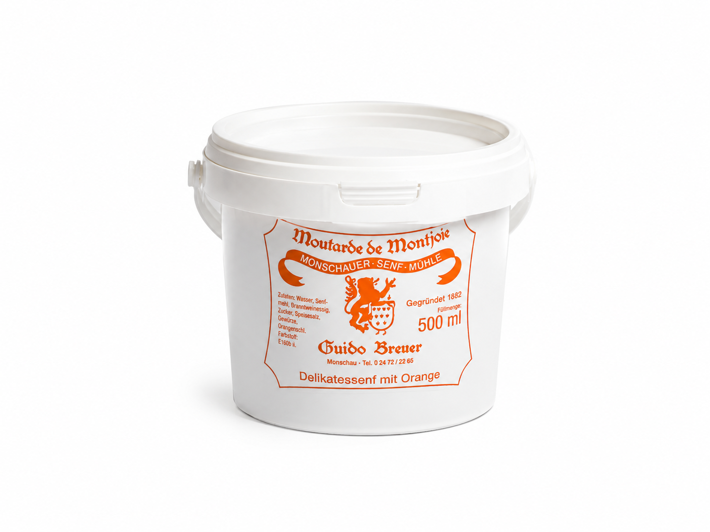Monschauer Senf Orange im Nachfülleimer 500 ml