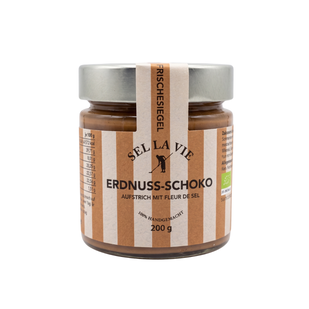 Erdnuss-Schoko-Aufstrich mit Fleur de Sel von Sellavie