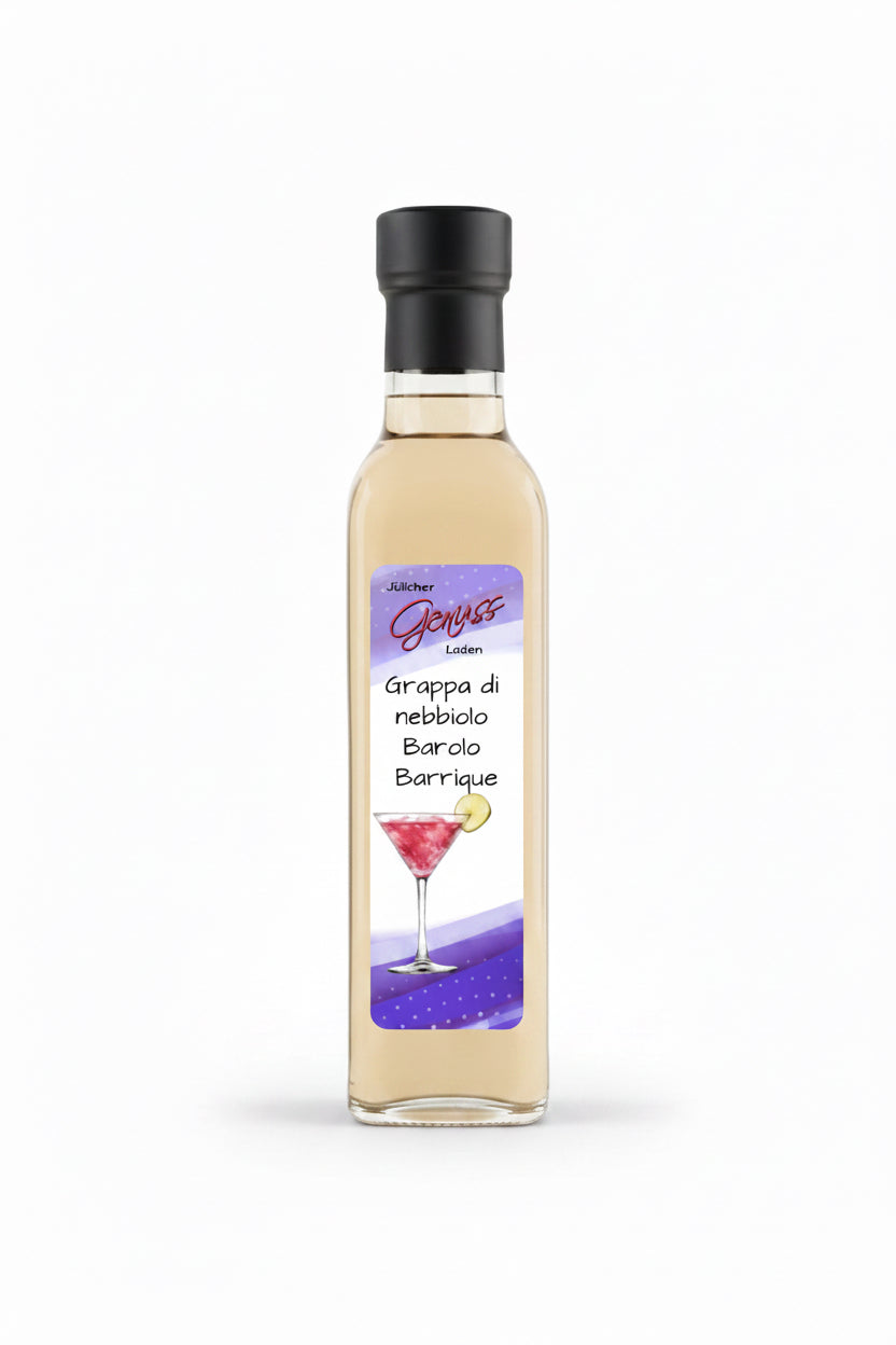 Grappa di nebbiolo Barolo Barrique 40 % vol.