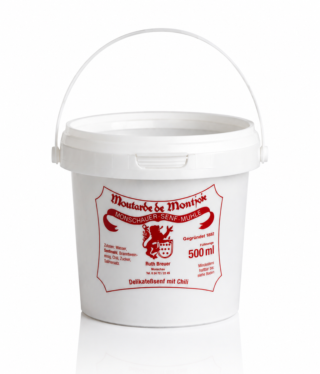 Monschauer Senf Chili 500 ml Nachfülleimer