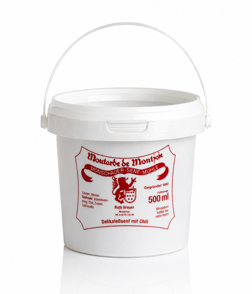 Monschauer Senf Chili 500 ml Nachfülleimer